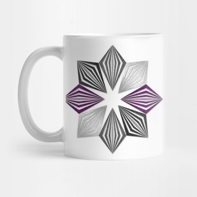 Asexual Pride Flag Colored Geometric Starburst by LiveLoudGraphics